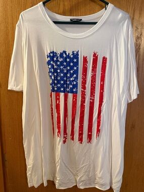 HEIMISH USA White Tee with Black Logo Tag